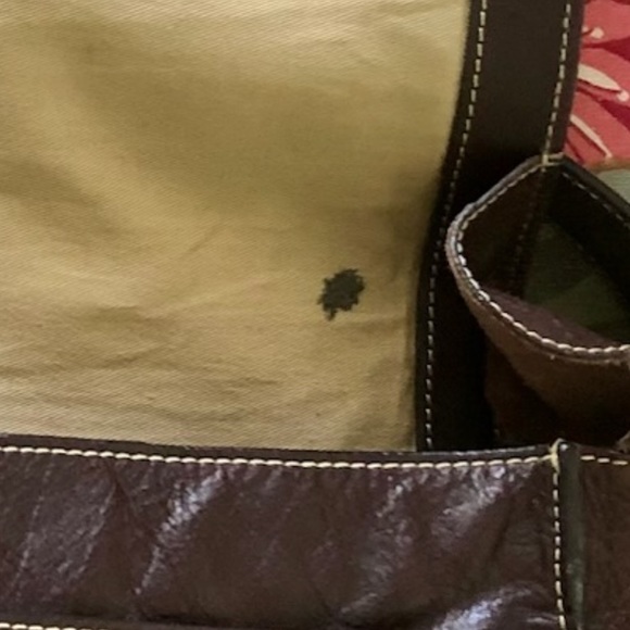 Cole Haan Brown Leather Messenger Laptop Bag Adjustable Strap - Picture 10 of 16